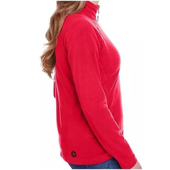 Marmot Fleece Jacket Team Red Lightweight Half Zip Base Layer. Size Medium - Picture 2 of 9